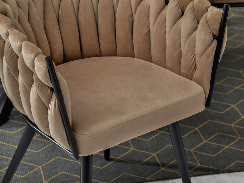 Jedálenská stolička Radio (cappuccino + čierna)