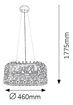 Závesné svietidlo Alessandra 2162 (matná biela)