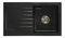 Kuchynský drez Lemmion (čierna + textúra) (s 1 otvorom pre batériu) (L)
