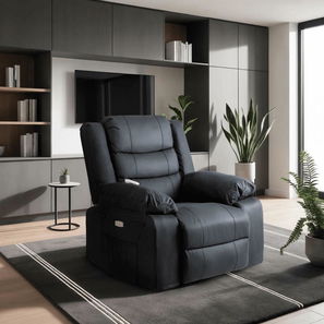 Masážne kreslo Jornaleros (čierna ekokoža) 