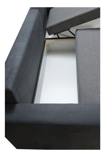 Colțar Maratto (Gri deschis + negru) (D)