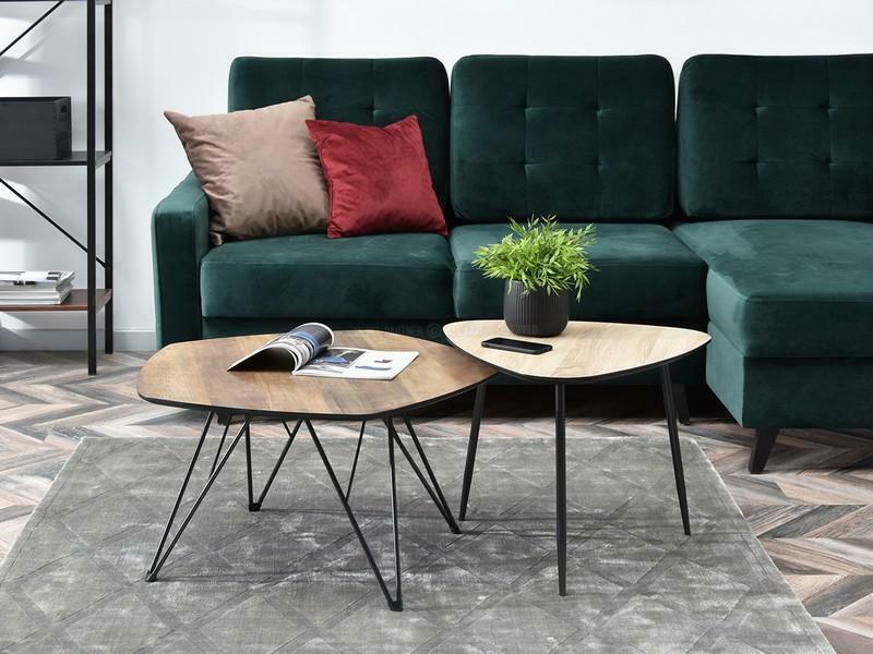 Măsuță de cafea Petal Zest Xl (nuc + negru)