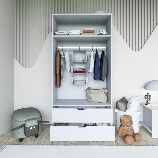 Ruhásszekrény Gloriana (fehér) 