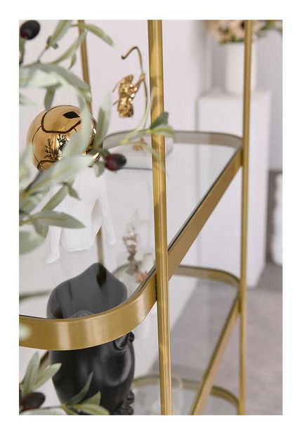 Regál Derrick D8 (átlátszó + arany)