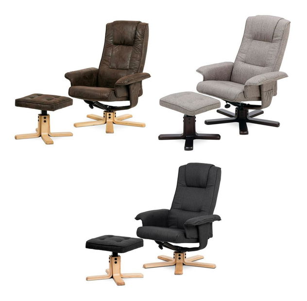 Fotelja s naslonom za noge Terrell-5010 CAP2 (cappuccino)