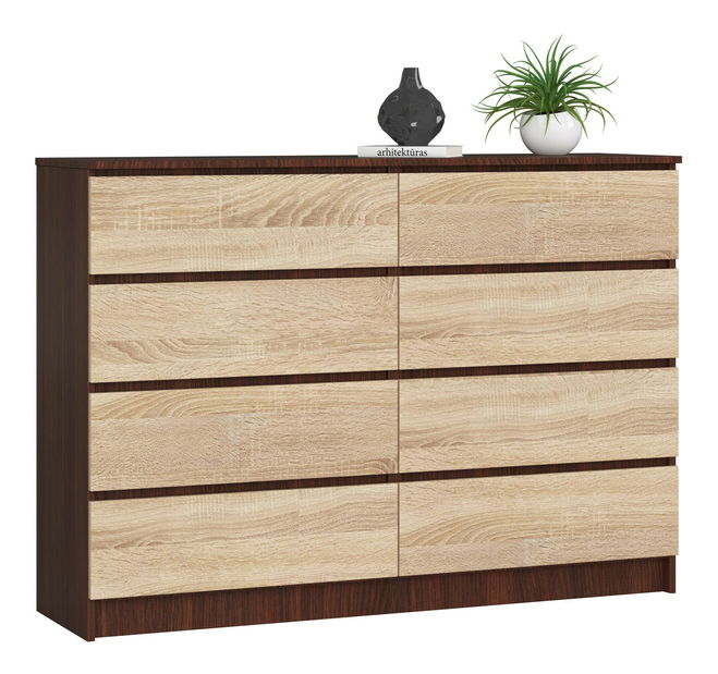 Komoda Keanu III (wenge + hrast sonoma)