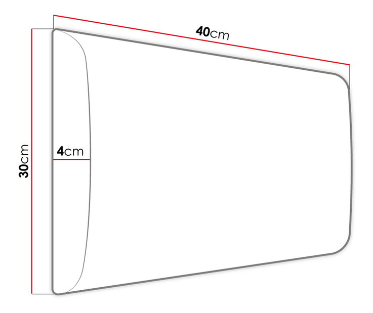 Čalúnený nástenný panel (2 ks) Pag 40x30 (tmavosivá) *výpredaj