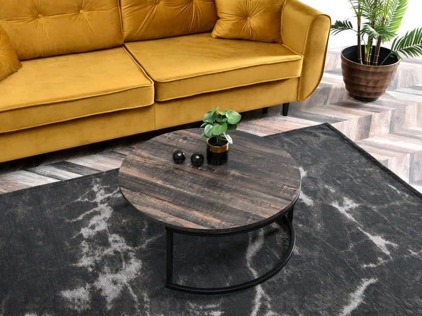 Măsuță de cafea Kolja Stolik Xl (stejar + negru)