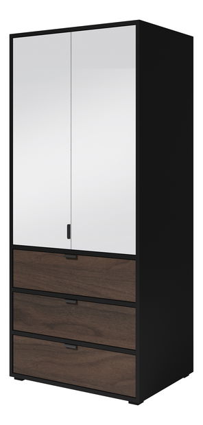 Dulap cu rafturi Verania V3 (Negru + nuc)