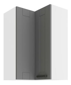 Felső sarok konyhaszekrény Lucid 60x60 GN-90 2F (90°) (korpus: fehér + front: mdf porszürke)