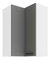 Horná rohová kuchynská skrinka Lucid 60x60 GN-90 2F (90°) (korpus: biela + front: mdf dustgrey)