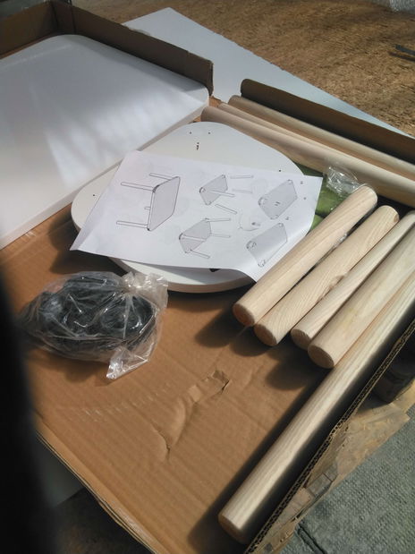 Masă pentru copii cu scaun Bunnie (fistic + alb) *resigilat