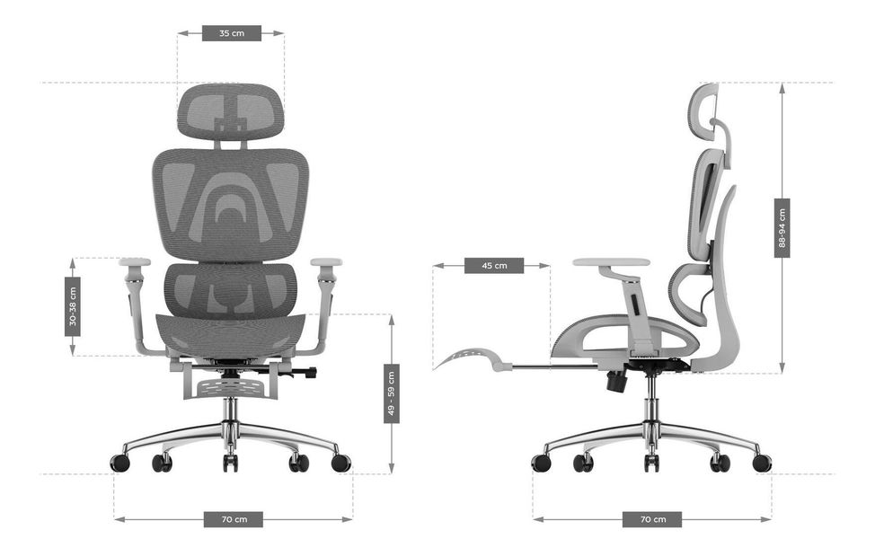 Scaun de birou Eclipse 7.9 (gri)