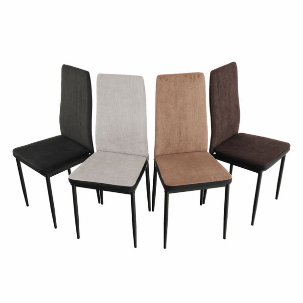 Blagovaonska stolica Enrico (svijetlo siva + crna)