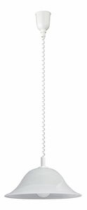 Závesné svietidlo Alabastro 3904 (ryžové kamenné sklo + biela)