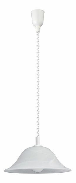 Viseća svjetiljka Alabastro 3904 (rižino kameno staklo + bijela)