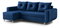 Rohová sedacia súprava Eugenie (L) (tmavomodrá)