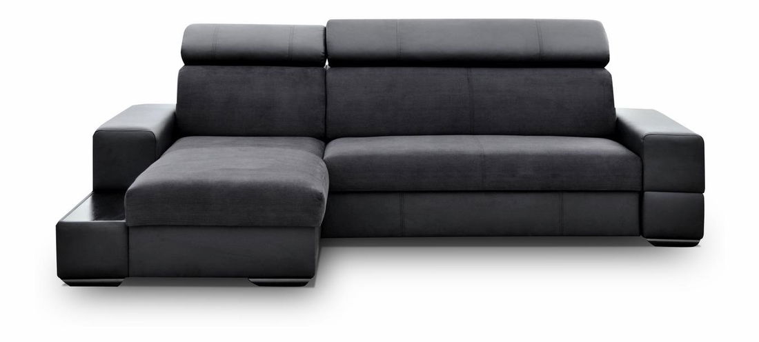 Rohová sedačka Lacey (čierna) (L)