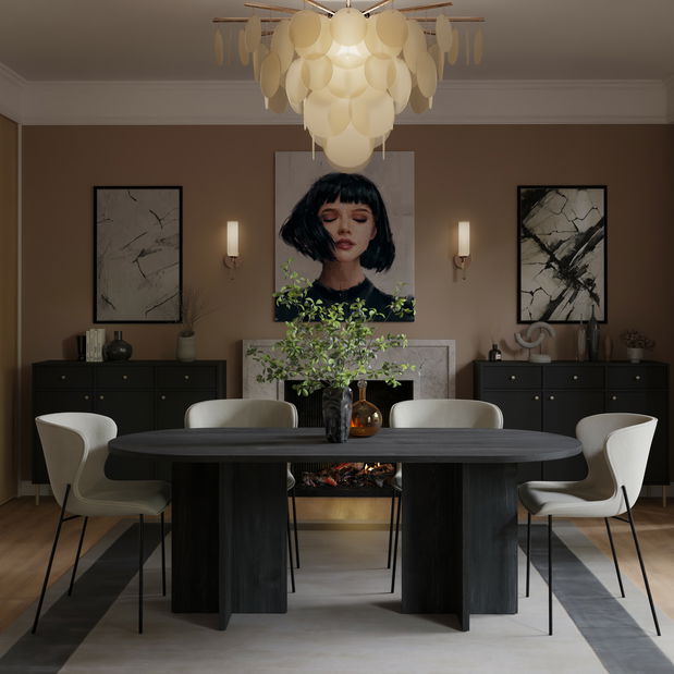 Rozkladací jedálenský stôl Lone (portland)