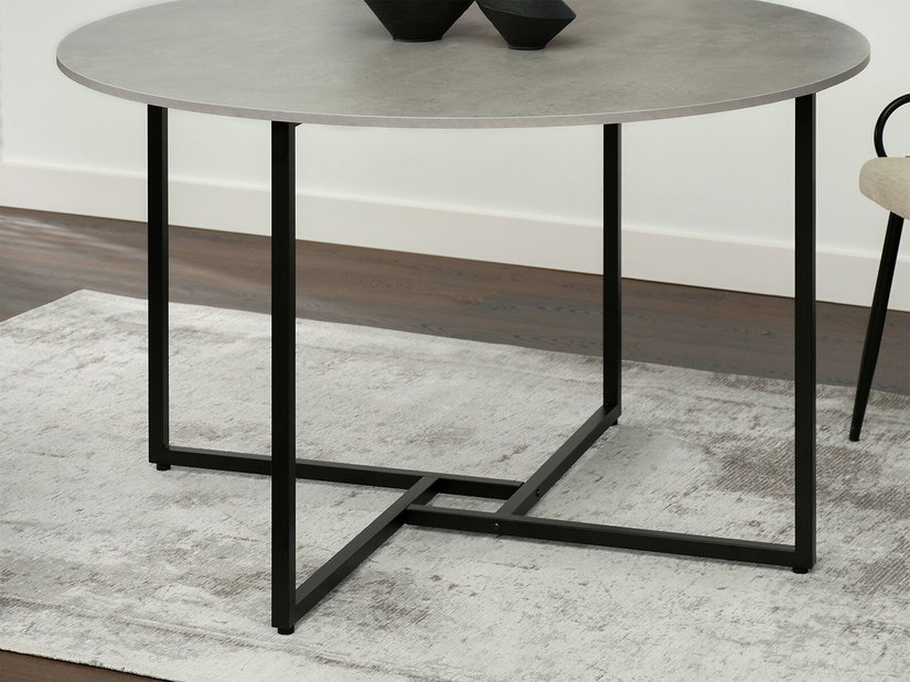 Masă de sufragerie Bird (beton + negru)