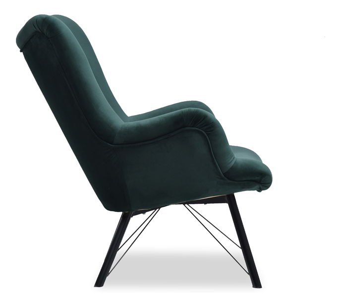 Relaxačné kreslo Dawntawn (zelená + čierna)