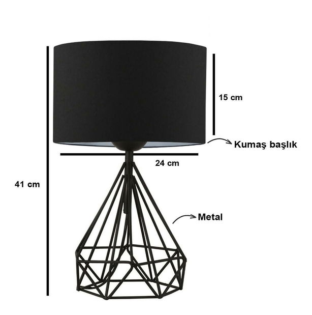 Set stolnih lampi (2 kom.) Anteresso 7 (crna)