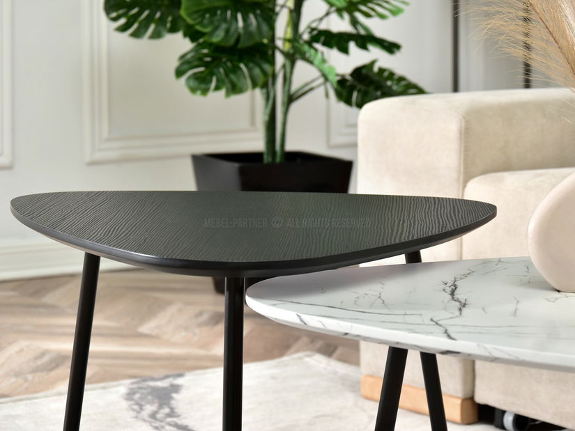 Măsuță de cafea Rossi Zest Xl (alb + negru)