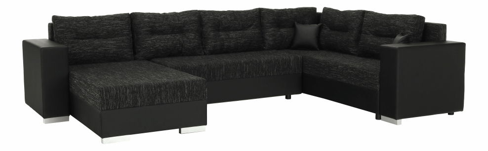 Rohová sedačka v tvare U Stalira (čierna) *bazár