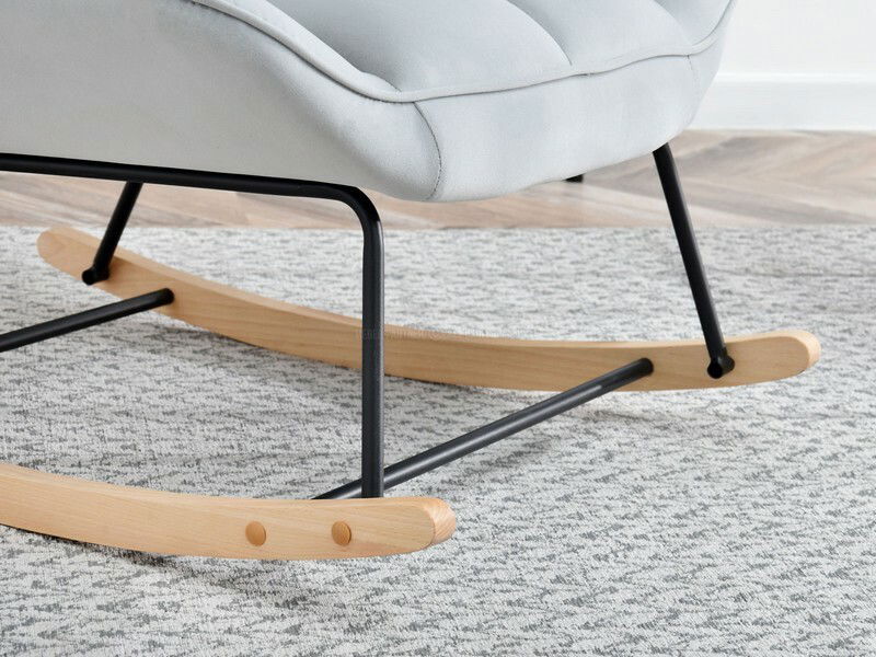 Kreslo Bertie (sivá + buk čierny)