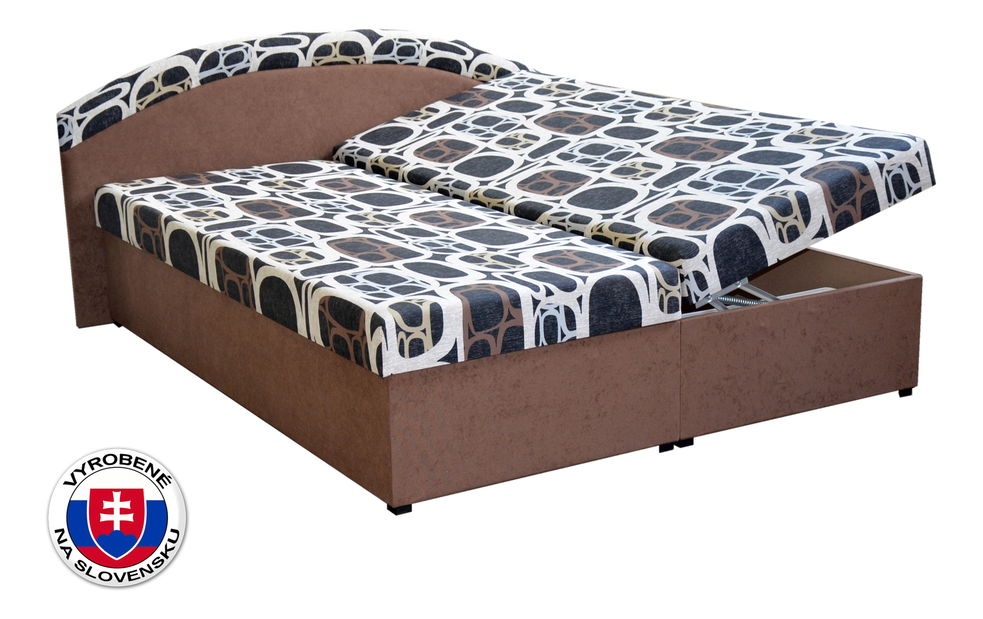 Manželská posteľ 160 cm Pandora (hnedá) (s matracmi)