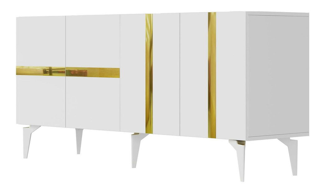 Dulap Vekika 1 (alb + auriu) 