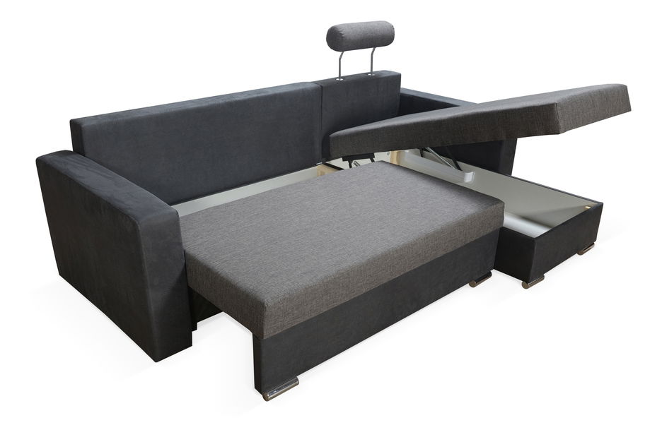 Rohová sedačka Maratto (hnedá + tmavohnedá) (P)