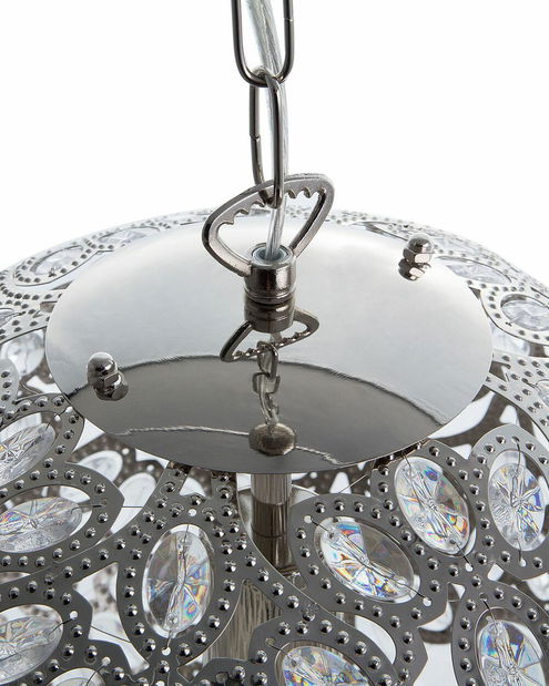 Závesná lampa Volos (strieborná)