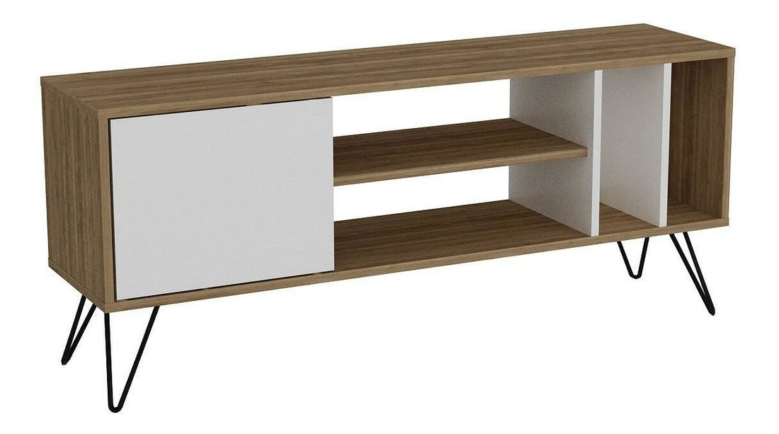 TV stolić/ormarić Mistique 140 (orah + crna + bijela)