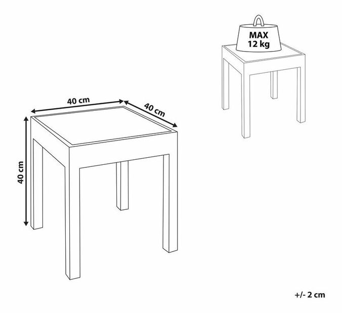 Măsuță de cafea Palza (auriu)