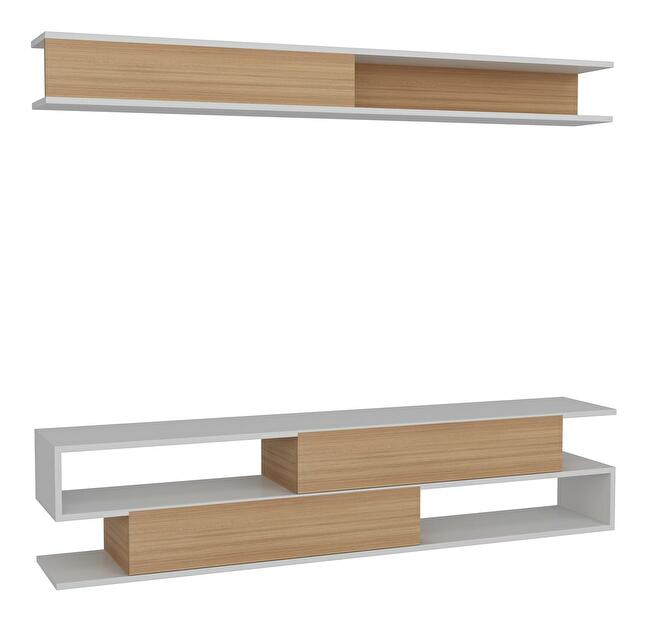 Set za dnevni boravak Simpsonic (teak + bijela) 