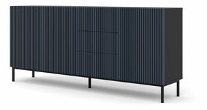 Komoda F 3D3S 200 Rowanna (crna + tamnoplava)