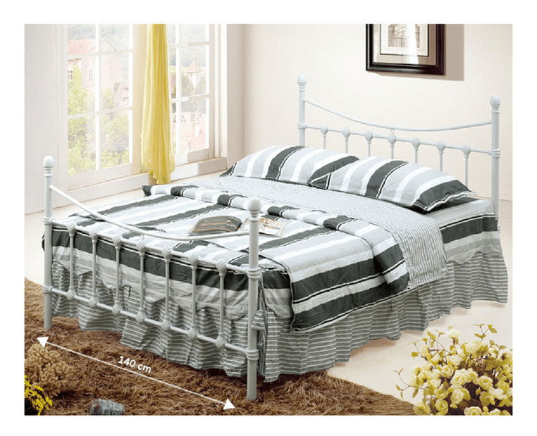 Bračni krevet 140 cm Nivien (s podnicom)