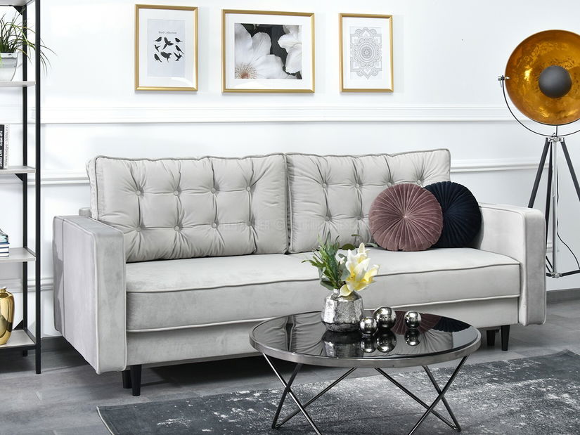 Canapea două locuri Legacion (gri + negru)