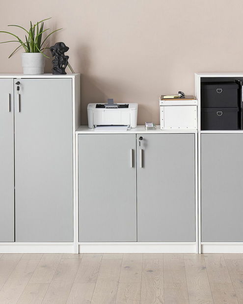 Dulap Zirkone (Alb + gri) 