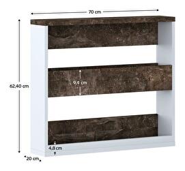 Fali polc Klodekas 5 (szürke + sötét beton) 