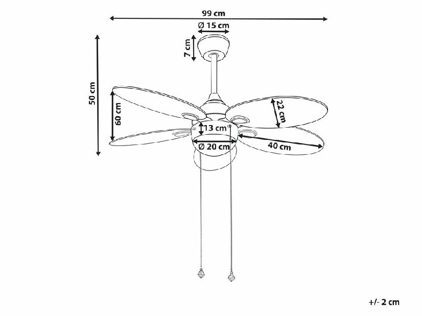 Ventilator de tavan cu lumină Weibinar (alb) 