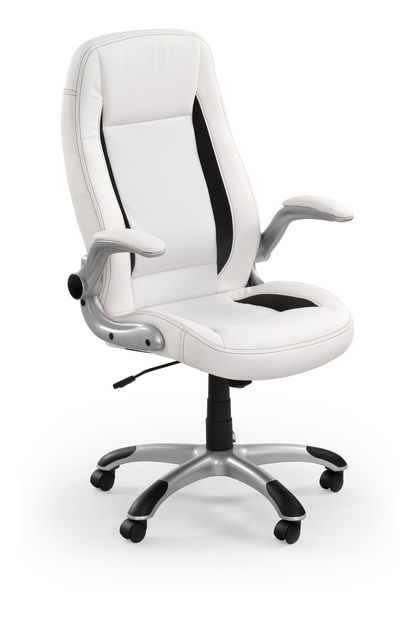 Fotoliu de birou Saul (Alb + negru)