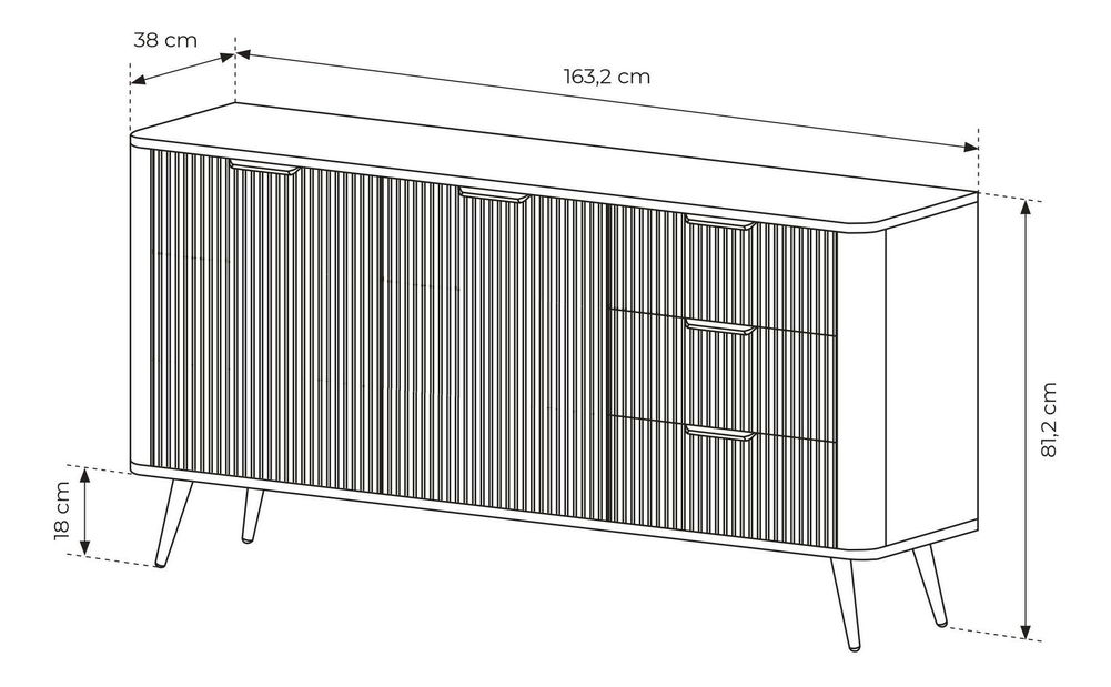 Comodă Lethe II (Bej)