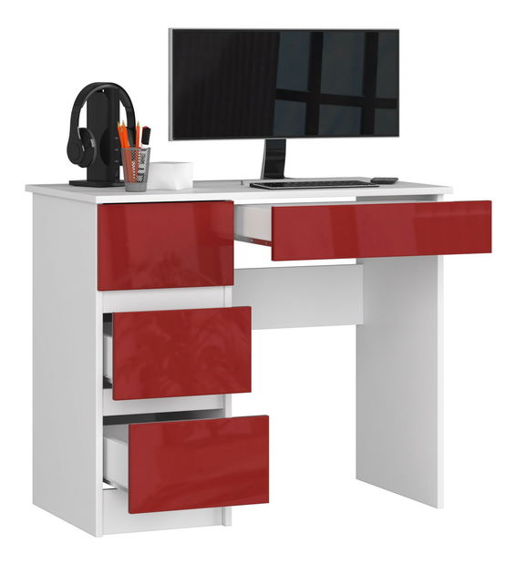 Masă PC Benicio II (Roșu lucios) (S)
