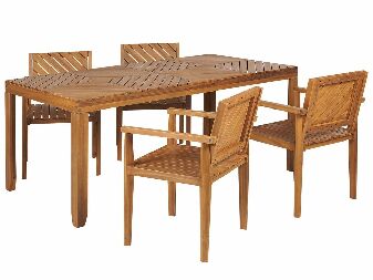 Set mobilier de grădină Blas (lemn salcâm deschis)