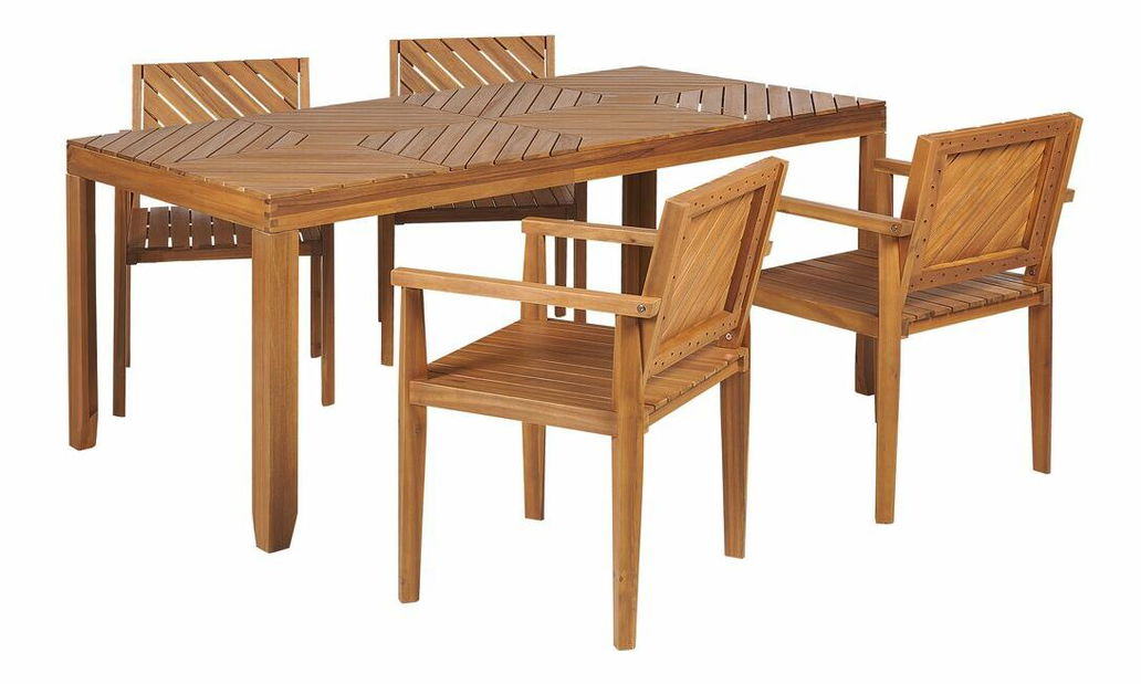 Set mobilier de grădină Blas (lemn salcâm deschis)