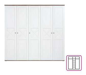 Šatníková skriňa Telegrafo 3 (borovica canyon + dub sonoma truflový) 