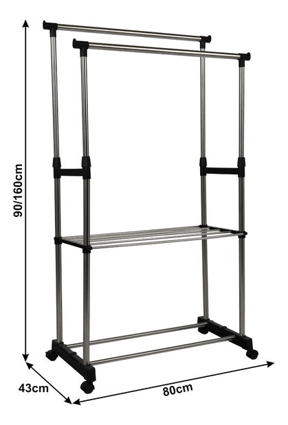 Kerekes ruhaakasztó Drap