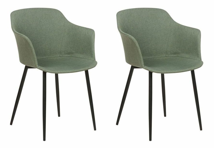 Set 2 ks jedálenských stoličiek Eleni (tmavozelená)